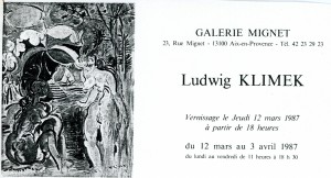GALERIE MIGNET   1987