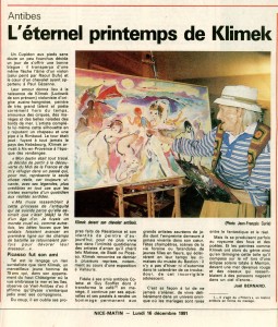 Nice Matin 16 décembre 1991