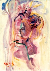 Apsara (huile sur panneau 77x56  )