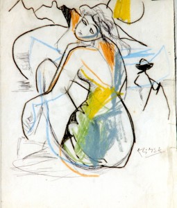 Baigneuse à la Barque (pastel)