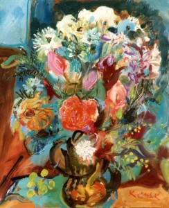 Bouquet Romantique (huile sur toile 65x54 15F)