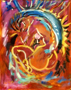 Drapeau de la Lune (huile sur toile 81x65)