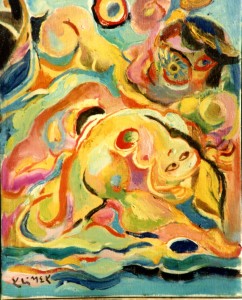 Enlèvement de la Sirène (huile sur toile 37x 47)