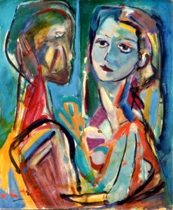 Jeune Couple ( huile sur isorel)