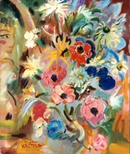 Jeune Fille en Fleur (huile sur toile  65x54)