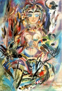 La Déeese aux Oiseaux et de la Nuit 1975  (hsp76x53) Exposé à New York en 1987