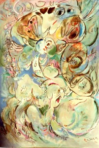 Le Collier de Perles  (huile sur toile signée datée 1972  92x65)