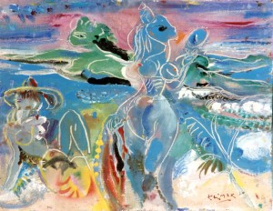 Les Plaisirs de la Mer  1974 (huile sur panneau)