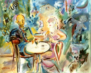 Mein Liebes Fräulein (huile sur toile 81x100  signée en bas à gauche)