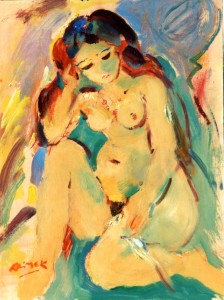 Nu Rêvant  (huile sur toile 65x50)