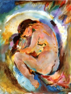 Nuditée Astrale (huile sur toile 50x65)
