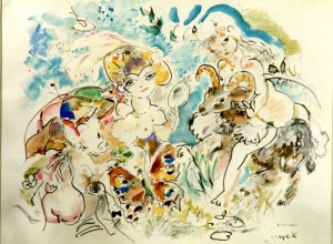 Printemps Bucolique  (aquarelle 1 mai)