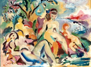 Repos Ombragé dans l'Esterel  (huile sur toile 50x65)