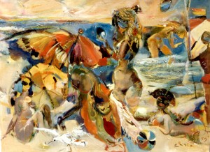 Sur la Plage de Juan les Pins 1959