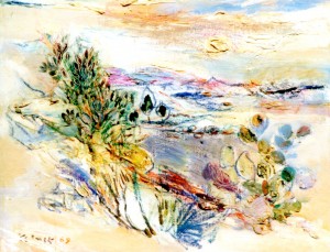 Vue des Remparts de St Paul de Vence 1969